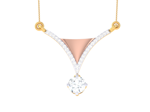 3D Printable Cad jewelry design of Lady diamond Pendant Modèle 3D
