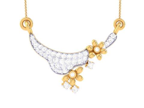3D Printable Cad jewelry design of Lady diamond Pendant Modelo 3D