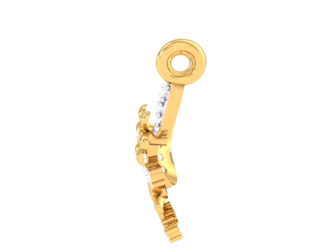 3D Printable Cad jewelry design of Lady diamond Pendant 3D 모델