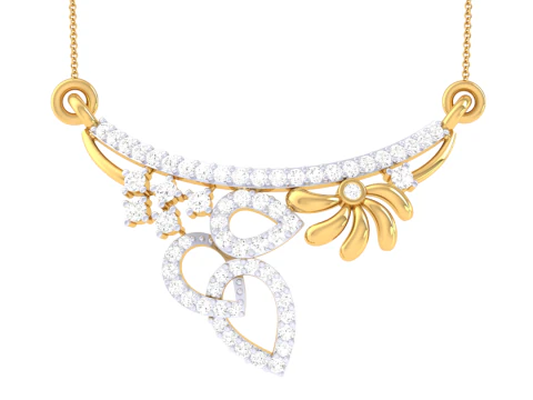 3D Printable Cad jewelry design of Lady diamond Pendant 3D Model