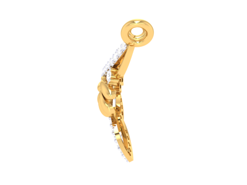 3D Printable Cad jewelry design of Lady diamond Pendant 3D मॉडल