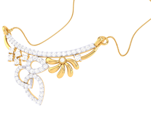 3D Printable Cad jewelry design of Lady diamond Pendant 3D मॉडल