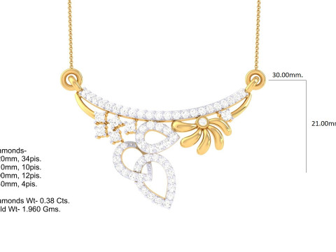 3D Printable Cad jewelry design of Lady diamond Pendant 3D मॉडल