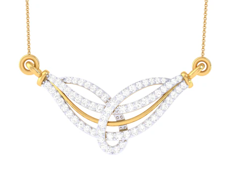 3D Printable Cad jewelry design of Lady diamond Pendant 3D Model