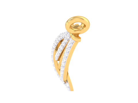 3D Printable Cad jewelry design of Lady diamond Pendant Modèle 3D