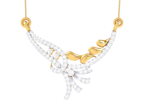 Desain perhiasan Cad 3D yang dapat dicetak dari Liontin Berlian Wanita Model 3D