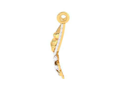 3D Printable Cad jewelry design of Lady diamond Pendant 3D Model