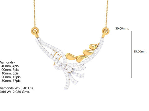 3D Printable Cad jewelry design of Lady diamond Pendant 3D Model