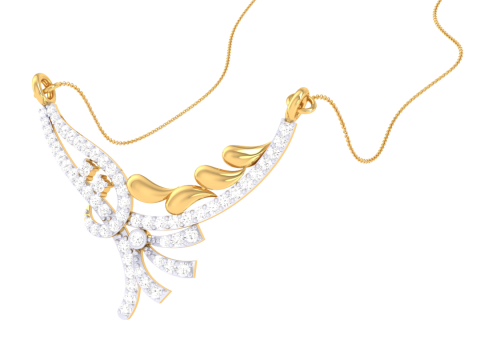 3D Printable Cad jewelry design of Lady diamond Pendant 3D Model