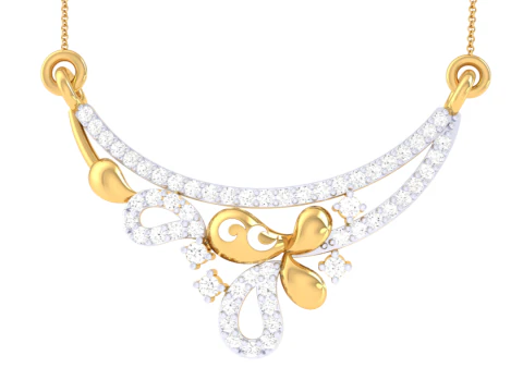 3D Printable Cad jewelry design of Lady diamond Pendant 3D Model