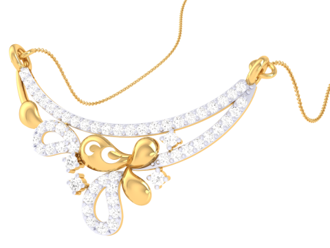 3D Printable Cad jewelry design of Lady diamond Pendant Modello 3D