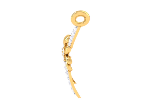 3D Printable Cad jewelry design of Lady diamond Pendant 3D Model