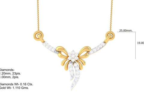 3D Printable Cad jewelry design of Lady diamond Pendant 3D-Modell