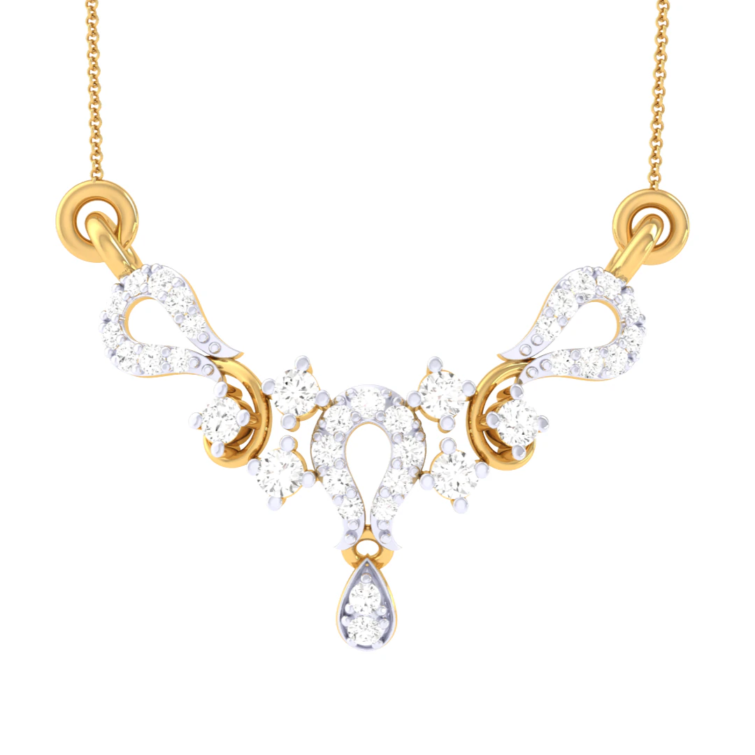 3D Printable Cad jewelry design of Lady diamond Pendant 3D Model .c4d .max .obj .3ds .fbx .stl .blend 
