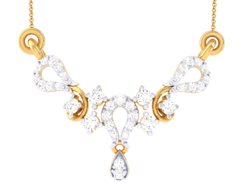 3D Printable Cad jewelry design of Lady diamond Pendant Modelo 3D
