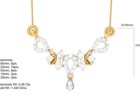 3D Printable Cad jewelry design of Lady diamond Pendant 3D Model
