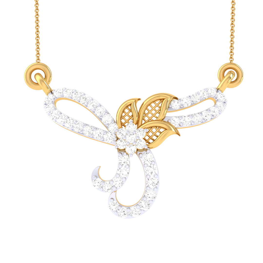 3D Printable Cad jewelry design of Lady diamond Pendant 3D Model .c4d .max .obj .3ds .fbx .stl .blend 