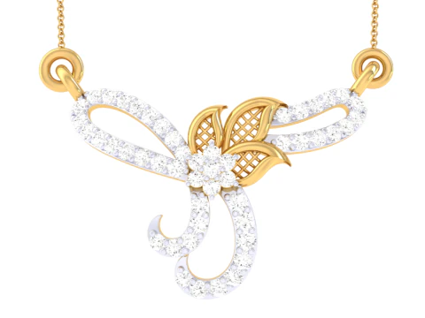 Design di gioielli Cad stampabile in 3D del pendente con diamanti Lady Modello 3D