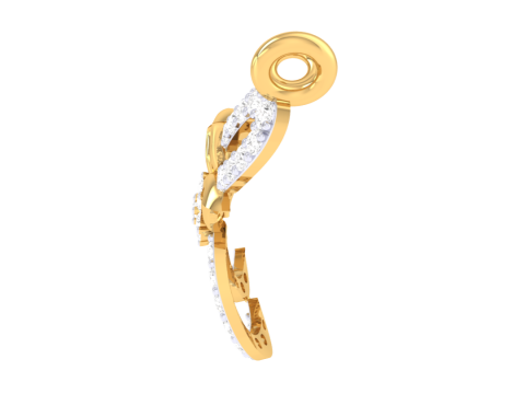 3D Printable Cad jewelry design of Lady diamond Pendant 3D Model