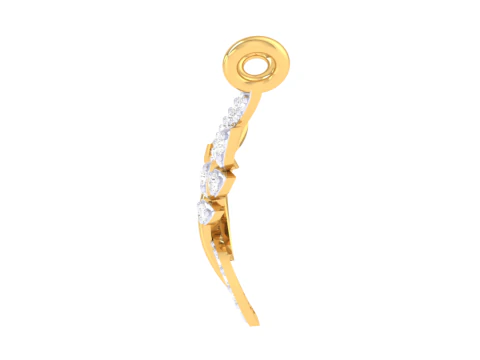 3D Printable Cad jewelry design of Lady diamond Pendant 3D Model
