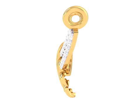 3D Printable Cad jewelry design of Lady diamond Pendant Model 3D