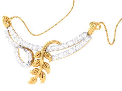 3D Printable Cad jewelry design of Lady diamond Pendant Model 3D