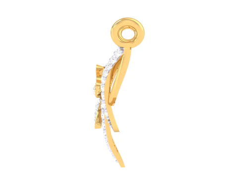 3D Printable Cad jewelry design of Lady diamond Pendant 3D Model