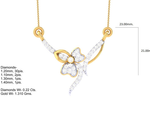3D Printable Cad jewelry design of Lady diamond Pendant Modelo 3D