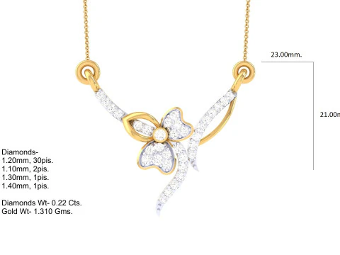 3D Printable Cad jewelry design of Lady diamond Pendant 3D Model