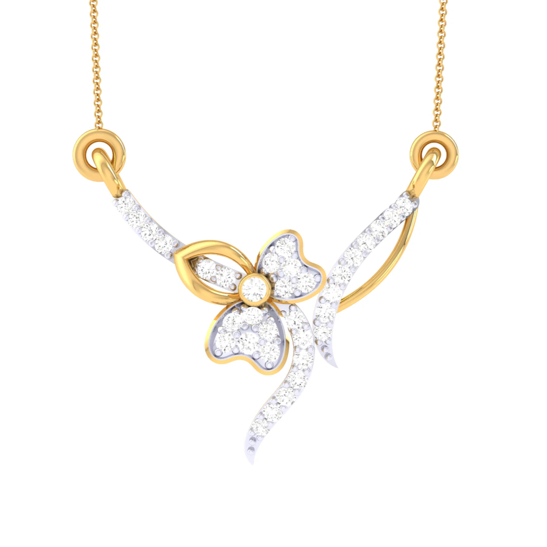 3D Printable Cad jewelry design of Lady diamond Pendant 3D Model .c4d .max .obj .3ds .fbx .stl .blend 