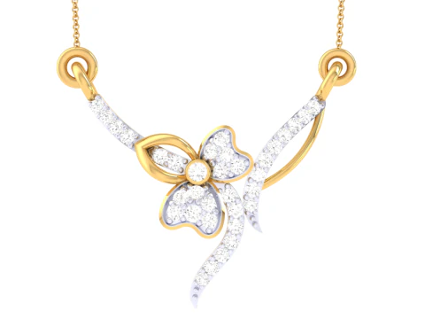 Projekt biżuterii Cad do druku 3D z diamentowym wisiorkiem Lady Model 3D