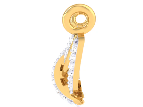 3D Printable Cad jewelry design of Lady diamond Pendant 3D Model