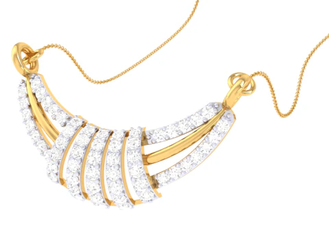 3D Printable Cad jewelry design of Lady diamond Pendant 3D Model