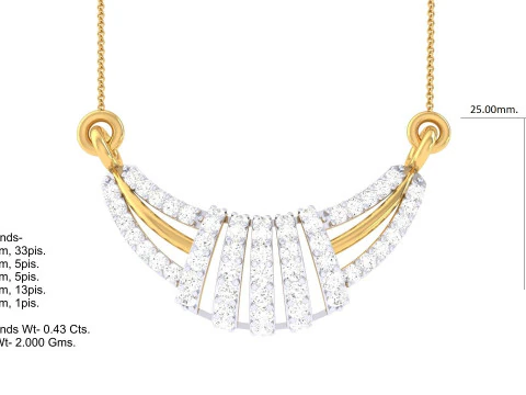 3D Printable Cad jewelry design of Lady diamond Pendant 3D Model