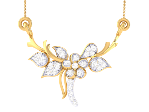 3D Printable Cad jewelry design of Lady diamond Pendant 3D 模型