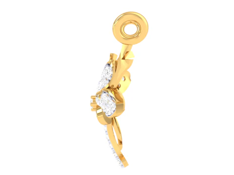 3D Printable Cad jewelry design of Lady diamond Pendant 3D Model