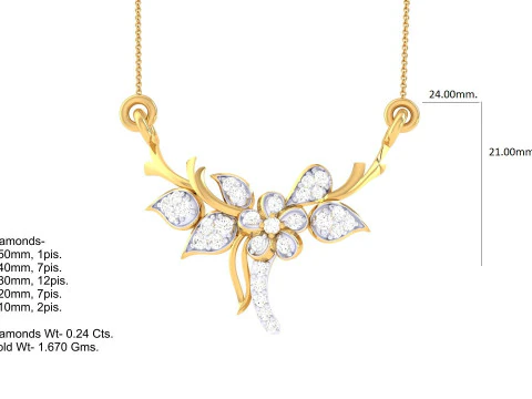 3D Printable Cad jewelry design of Lady diamond Pendant 3D Model