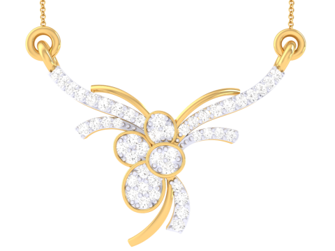3D Printable Cad jewelry design of Lady diamond Pendant Modelo 3D