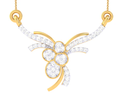 लेडी डायमंड पेंडेंट का 3डी प्रिंट करने योग्य कैड आभूषण डिजाइन 3D मॉडल