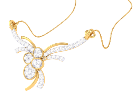 3D Printable Cad jewelry design of Lady diamond Pendant 3D 모델