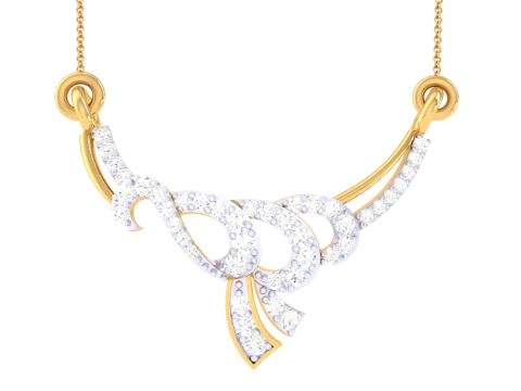 女士钻石吊坠的 3D 可打印 Cad 珠宝设计 3D 模型