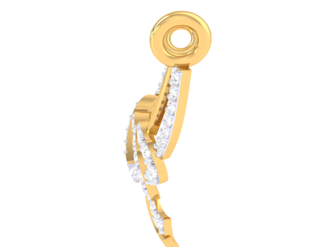 3D Printable Cad jewelry design of Lady diamond Pendant 3D Model