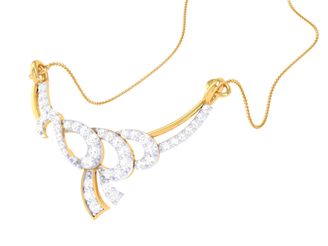 3D Printable Cad jewelry design of Lady diamond Pendant 3D Model