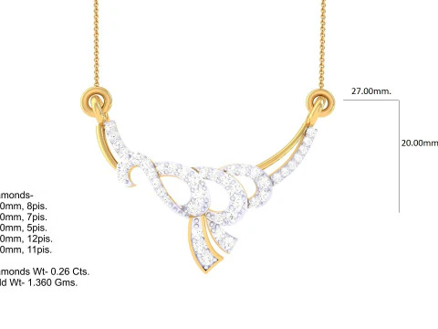 3D Printable Cad jewelry design of Lady diamond Pendant 3D Model