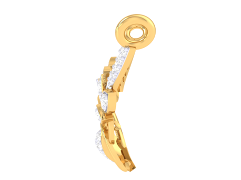 3D Printable Cad jewelry design of Lady diamond Pendant 3D Model