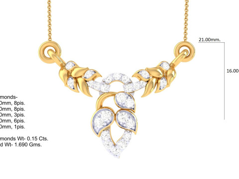 3D Printable Cad jewelry design of Lady diamond Pendant 3D Модель