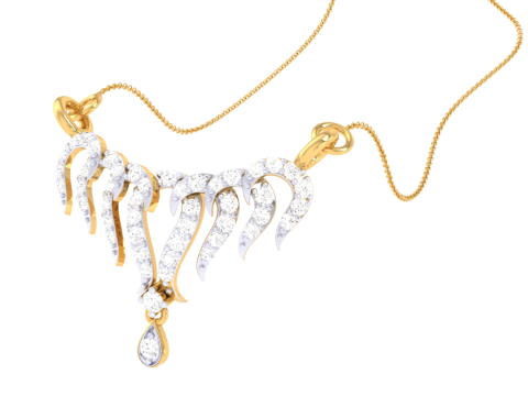 3D Printable Cad jewelry design of Lady diamond Pendant 3D 模型
