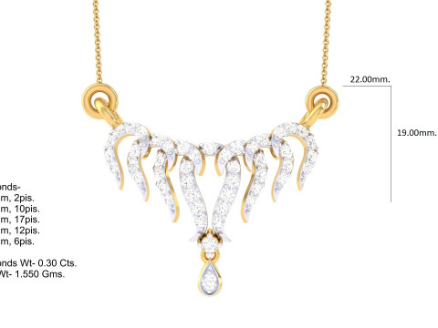 3D Printable Cad jewelry design of Lady diamond Pendant 3D 模型