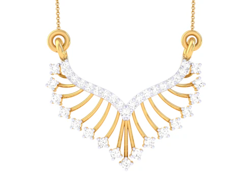 3D Printable Cad jewelry design of Lady diamond Pendant 3D Model