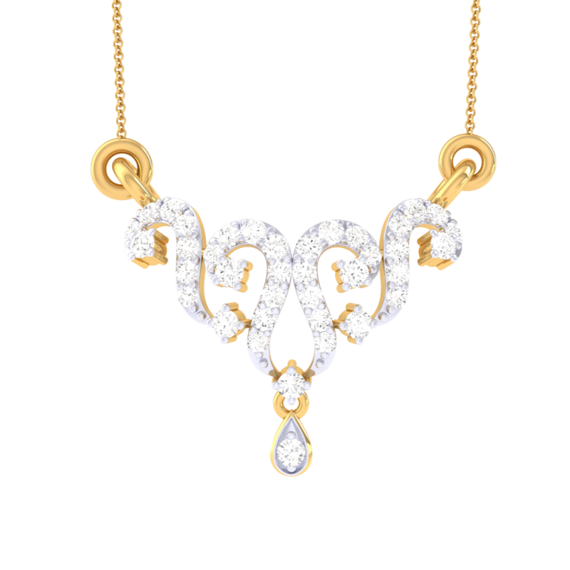 3D Printable Cad jewelry design of Lady diamond Pendant 3D Model .c4d .max .obj .3ds .fbx .stl .blend